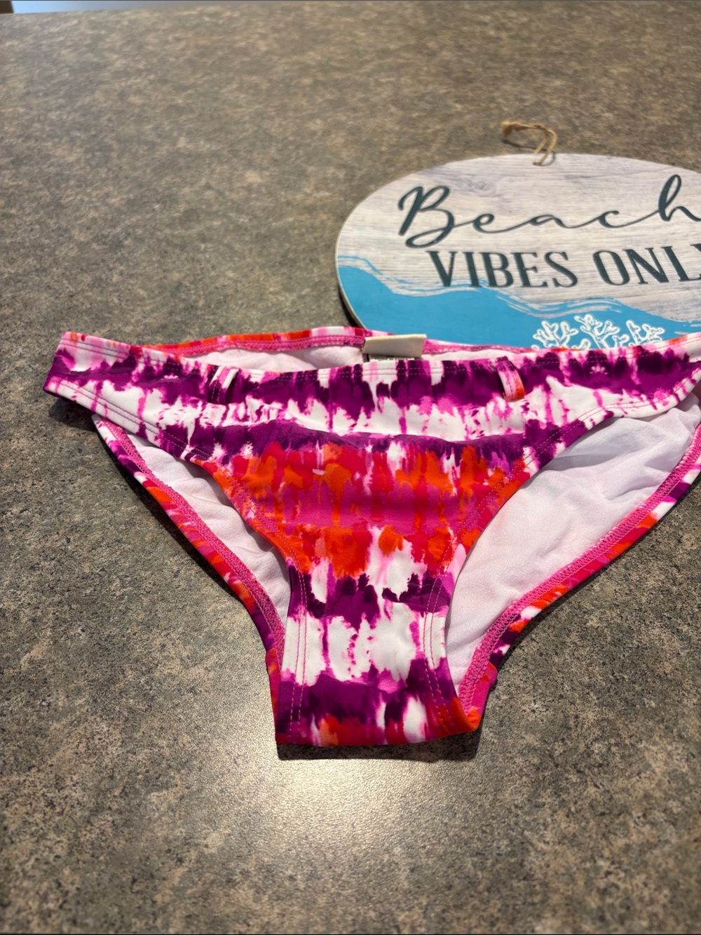 Mudd Pink Purple and Orange Tie-Dye Bikini Bottom